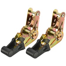 Cliquet Sangle 26mm Fixe Cargo pour Camion avec Caoutchouté Poignée Paquet de 2