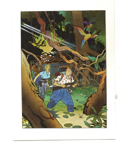 Carte postale tintin dans la - carte,