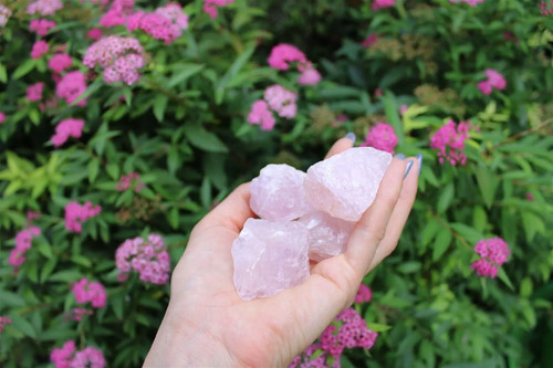Morceau brut quartz - brut, rose