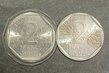 "199" Lot 2 pièces 2 Francs