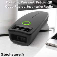 Mini Lecteur Codes Barres 2.4G Sans Fil Bluetooth Portable 1D, 2D QR Code PDF417