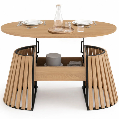 Table basse plateau relevable