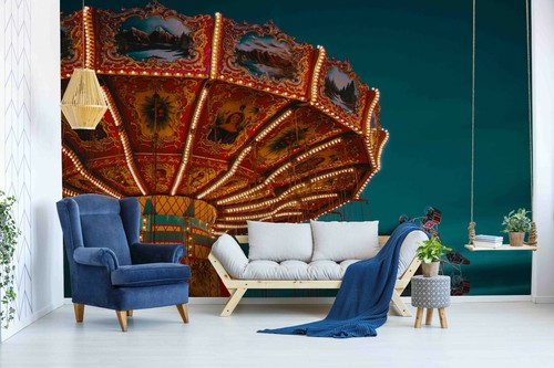 Lighted carousel wallpaper - carousel,