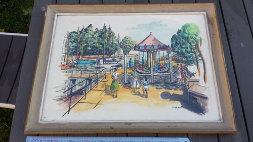 Ancienne aquarelle grouhel - ancienne,