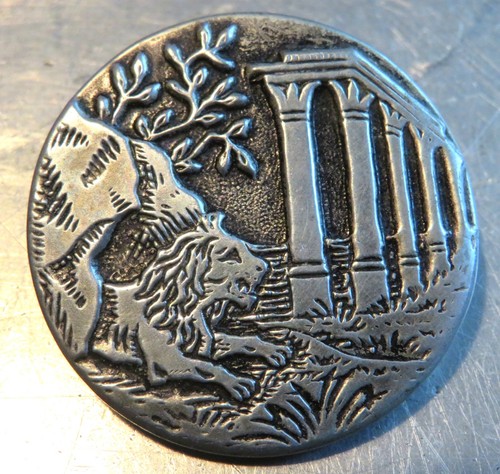 Bouton ancien lion gardien - bouton, de