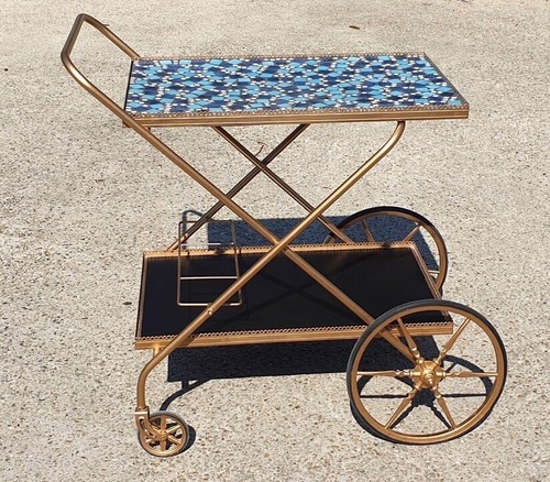 Desserte vintage laiton dorée - vintage,