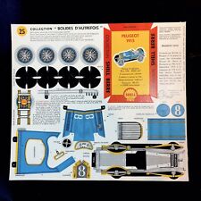 MAQUETTE BOLIDES D'AUTREFOIS 25 TACOT SHELL BERRE CARTON PEUGEOT 1913