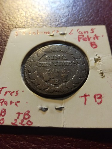 Centimes dupré 5 petit - centimes, l'an