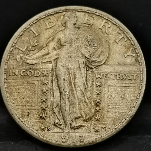 Quarter dollar cents 1917 - cents, s