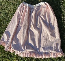 Authentique JUPON de DESSOUS -PAYSANNE PROVENÇALE XIXe Basin Blanc/rouge -Main