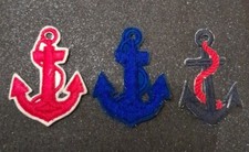 Écusson, Patch Ancre Marine. Lot De Trois. Vintage.