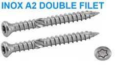 200 x Vis 5x60mm inox A2 Double Filet Terrasse Bois Dur