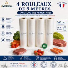 4 Rouleaux Sous Vide 20cm x 5m