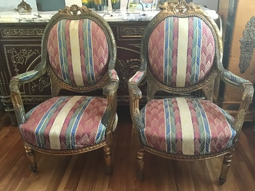 Pair antique french louis - of,