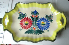 Ancien plat Quimper HB Offert Par ONNO Pontivy Vintage Collection 32 x 21 Cm