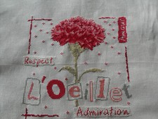 broderie point de croix l'oeillet Lili points