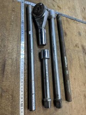 N. 748 outil ancien Cliquet Sam France C 150 plus 2 rallonges et 2 bras cliquet