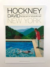 David HOCKNEY (d'ap.) Pool with two figures, MOMA, 1972. Affiche originale