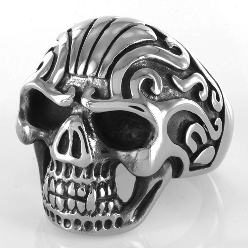 Bague acier vintage - vintage, gothic