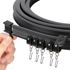Kit d'installation flexible rail rideau noir kit d'installation complet