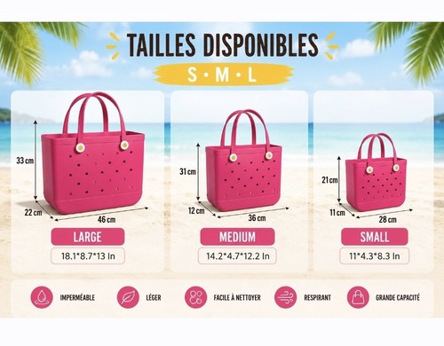 Lot grand sac plage - sac, s-m-l