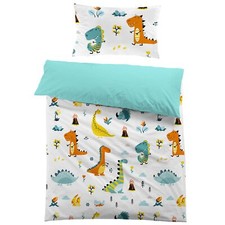 Housse de Couette Dinosaure 120x150cm Enfant Garçon Parure de Lit 1 Personne ...