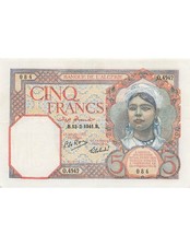 Algérie 5 Francs - Jeune