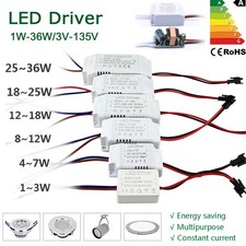 LED driver 220V Transformateur à DC12V 24V 36V Alimentation Adapter 300mA