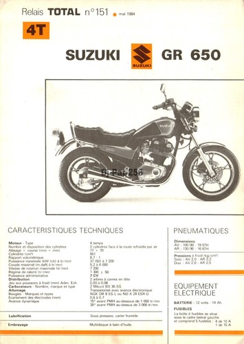 Fiche technique moto suzuki - fiche, :