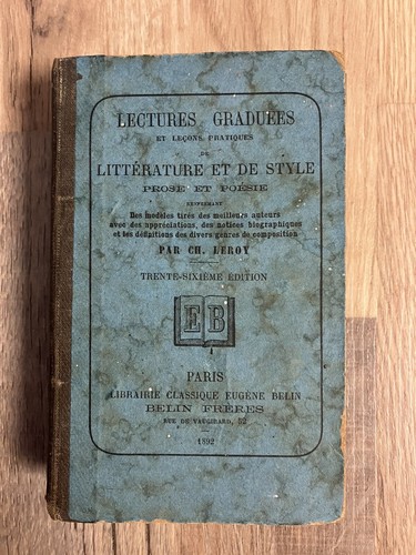 Livre ancien leroy lectures - livre, ancien-ch