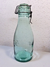 Ancienne bouteille de LA LORRAINE en  Verre Couleur vert pâle 1 L Décor Chardon