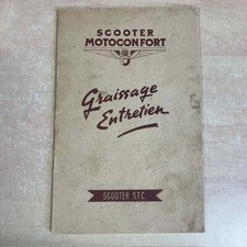 Livret, Notice D'Entretien Graissage, Scooter Motoconfort, Scooter STC