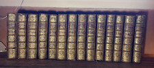 livres anciens XVIIIème Rollin Histoire ancienne reliure d'époque, 14 volumes