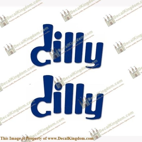 Dilly boat trailer decals - decals, (set