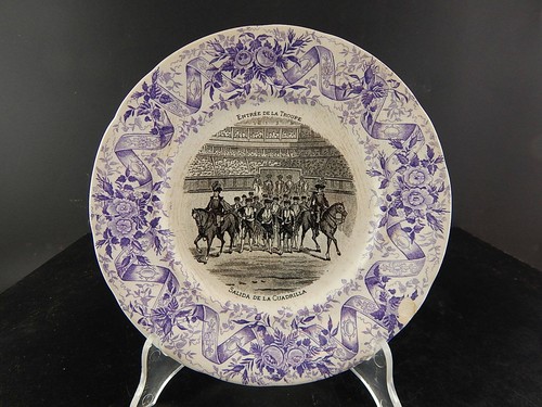 Antique plat céramique - antique, en