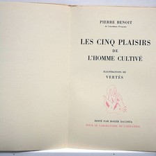 LIVRE ANCIEN BENOIT LE CINQ