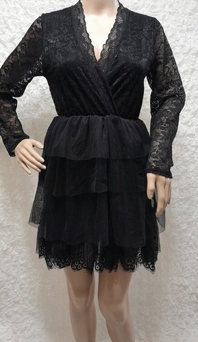 Rbf3 robe noir - rbf3/, dentelle