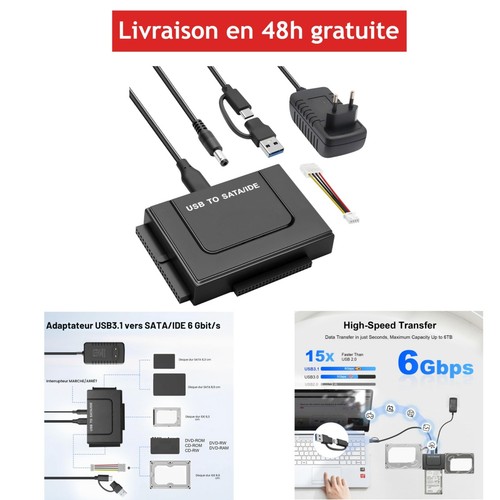 Adaptateur disque dur usb 1 - dur, 3.1