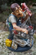 PRO44 FIGURINE METIER CARICATURE MECANICIEN GARAGISTE COLLECTION PROFISTI 