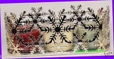 Bath & Body Works Silver SNOWFLAKES 1.3 / 1.6 oz Mini Trio Candle Holder Sleeve