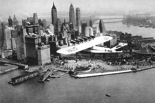 Dornier flying boat - flying, over