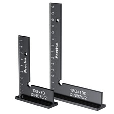 Equerre Menuisier, 2pcs Précision Angle Droit Bloc Règle avec Échelle, Alumin...