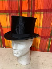 Ancien CHAPEAU CLAQUE Haut de Forme Magasin GLOBE MULHOUSE Alsace Années 1930