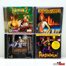 4 JEUX PC CD-ROM : SOUL REAVER, PANDEMONIUM, RAYMAN 2, LE CINQUIÈME ÉLÉMENT