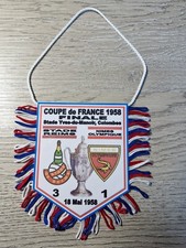 FANION FOOTBALL FINALE COUPE de FRANCE 1957/1958 STADE REIMS - NIMES Olympique