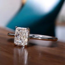 Bague Solitaire 950 Platine 1
