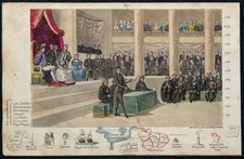 1825 - Louis XVI lors des États Généraux - Gravure ancienne - Roi de France