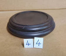 socle / stand rond en bois chinois  Ø 10,7 cm utile  , poterie , émau cloisonné