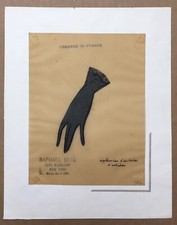 Dessin Original Encre Calque Mode Couture Gant Raphaël Bing Broadway New York