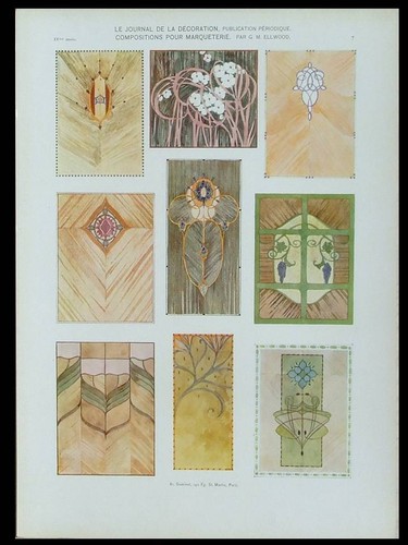 Art nouveau marqueterie - art,